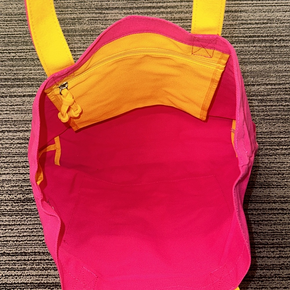 🔥🔥🔥NEW Esprit Pink Yellow Tote Shoulder Bag - Picture 6 of 6